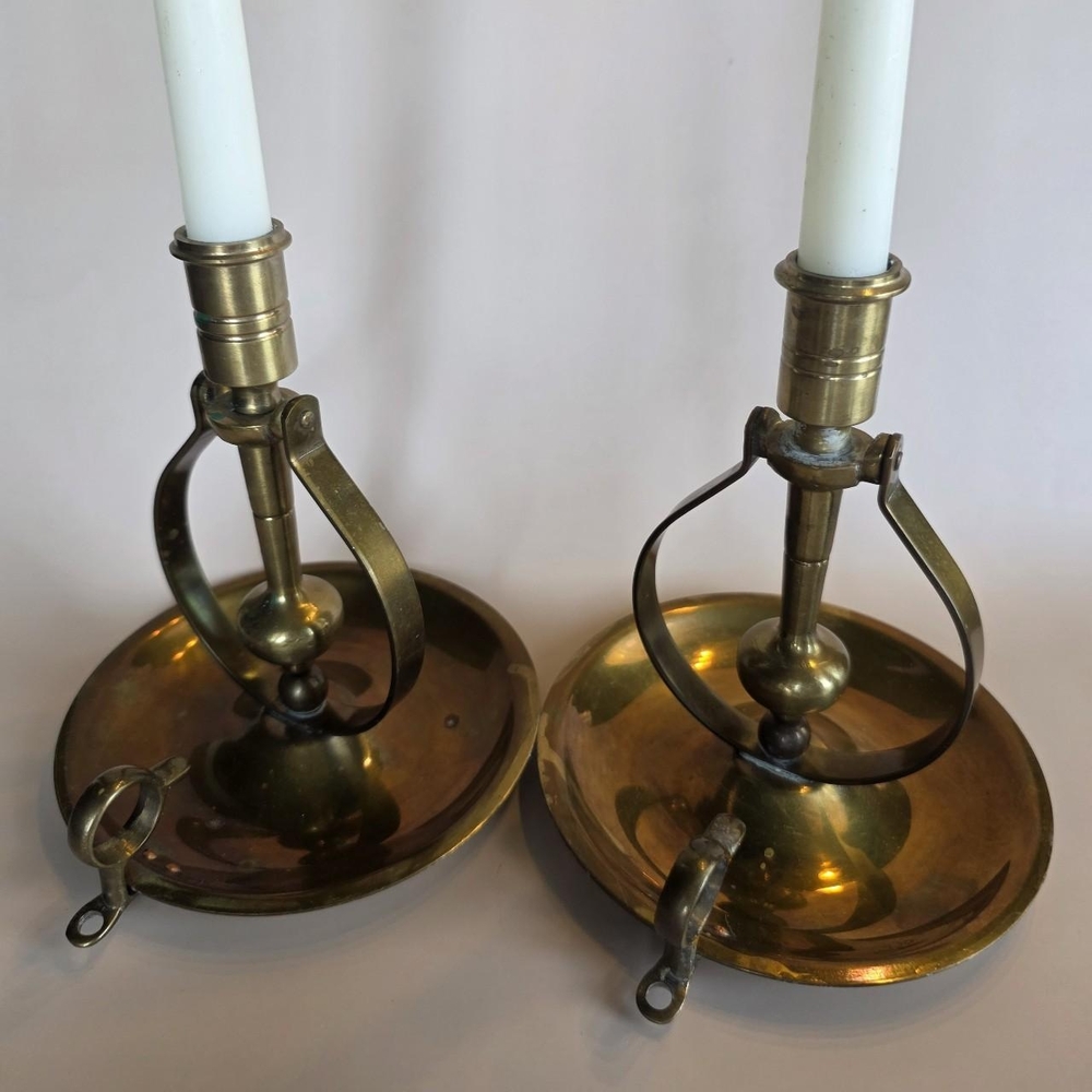 Elegant Brass Candle Holders - Picture 5 of 7